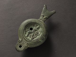 Antike Römische Bronze Öllampe Bild