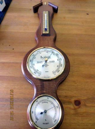 Barometer Holz Ca.  25 Jahre Fischer Barometer Bild