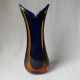 Große Murano Glasvase Zipfel - Vase Design 29cm Hoch Überfang 2farbig Edel Top Glas & Kristall Bild 2