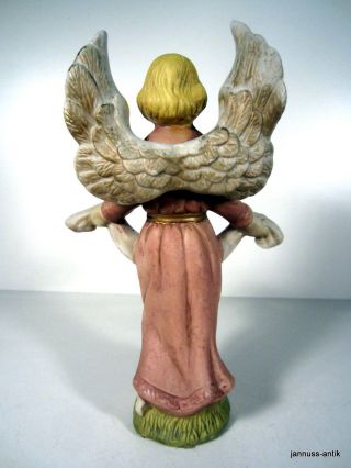 Alte Krippenfiguren Der Engel 20 Cm Keramik Porzellan Seltene Sammlerstücke Bild