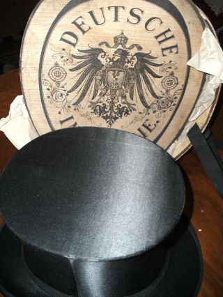 Klappzylinder,  Hut,  Chapeau Claque,  Jahreszahl Auf Innenseite 1906 Orig.  Karton Bild