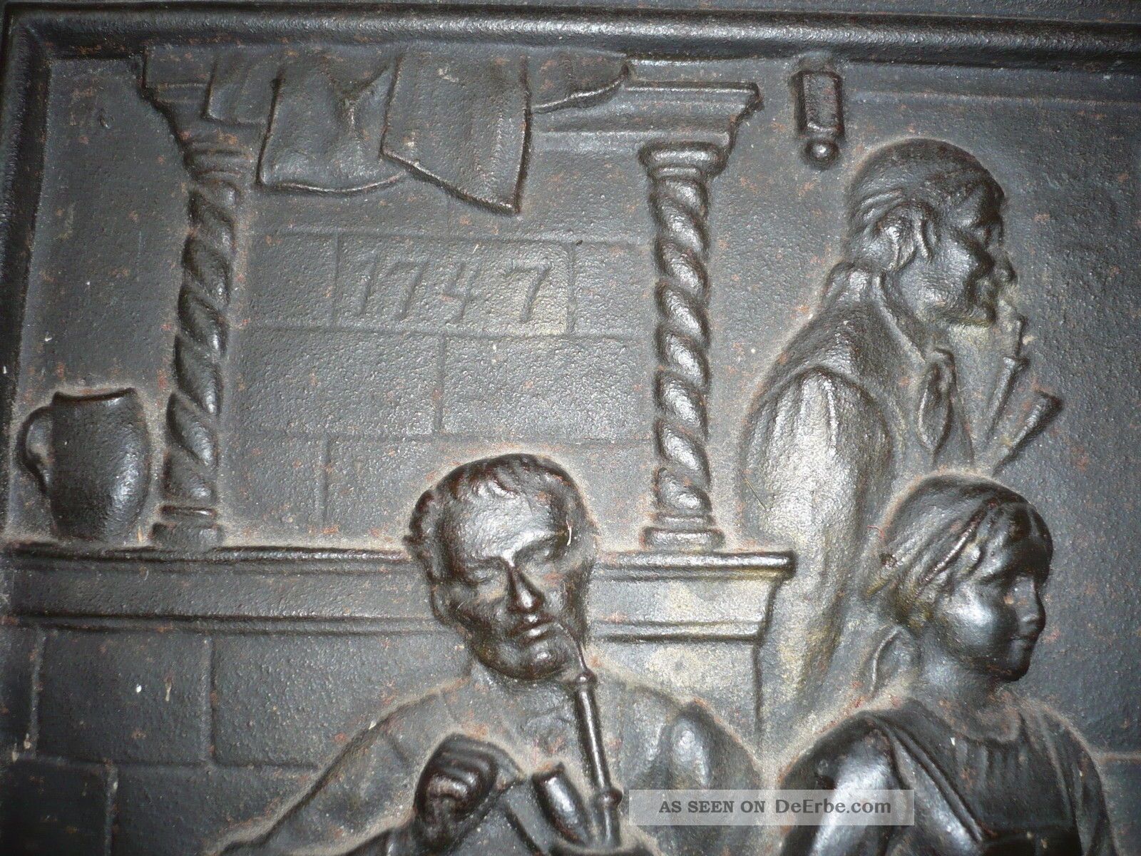 Antike Ofenplatte Gussofen Kaminplatte Ofen Etagenofen