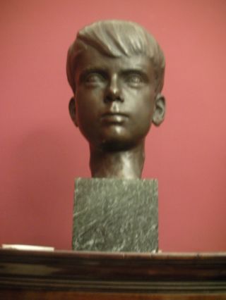 Grosse Bronze Junge Knabe Kopf Portrait Büste Bust Liebermann Thorak Antik Bild