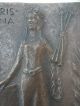 Vintage Bronze Plakette Relief Heilige Christina Signiert Eva Limberg Ikonen Bild 2