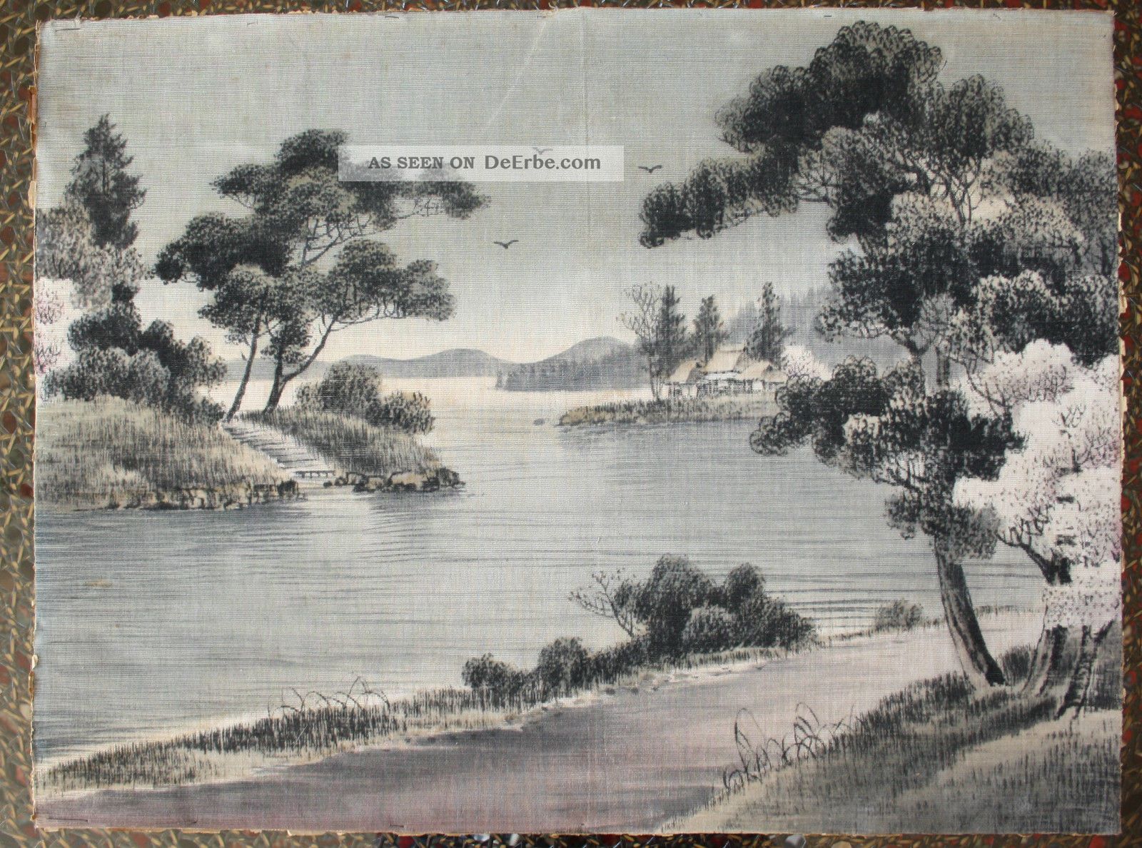Antike Chinesische Seidenstickerei Bild Um 1900 40x53cm Silk Picture Very Rare Internationale Antiq. & Kunst Bild