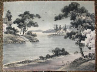 Antike Chinesische Seidenstickerei Bild Um 1900 40x53cm Silk Picture Very Rare Bild