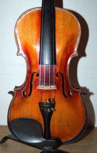 Alte Geige Mit Löwenkopf Spielfertig Lieferung Frei Haus Bild