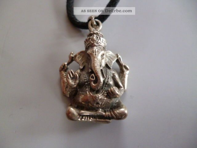 Ganesha Anhänger Ganesh Amulett Sterling Silber 925 Massiv 9,  3 G Entstehungszeit nach 1945 Bild