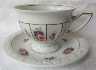 Rosenthal Classic Rose Maria Bunte Blumen Streublümchen/goldrand Tasse,  Untert. Bild