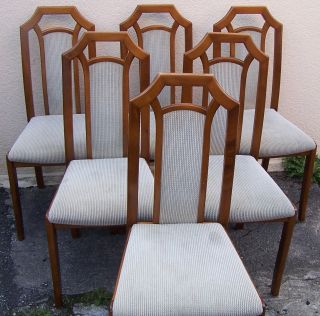 6 Schöne Holzstühle Stühle Gepolstert Bild