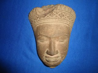 Antike Figur/kopf Südostasien - Sandstein - 17cm Bild