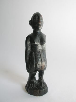 Afrika Skulptur Figur Holz Ebenholz Schnitzerei Frau Buschfrau Bild