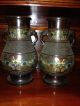 Asia Bronze/champleve Vasen Asiatika: Japan Bild 3