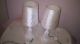 Zwei Shabby - Chic - Tischlampen Weiß/beige 34 Cm Hochtop Gefertigt nach 1945 Bild 3