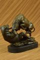 Bronze Skulptur Signiert Bulle Gegen Grizzlybär Statue Art Deco Geschenk Ab 2000 Bild 1