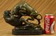 Bronze Skulptur Signiert Bulle Gegen Grizzlybär Statue Art Deco Geschenk Ab 2000 Bild 2