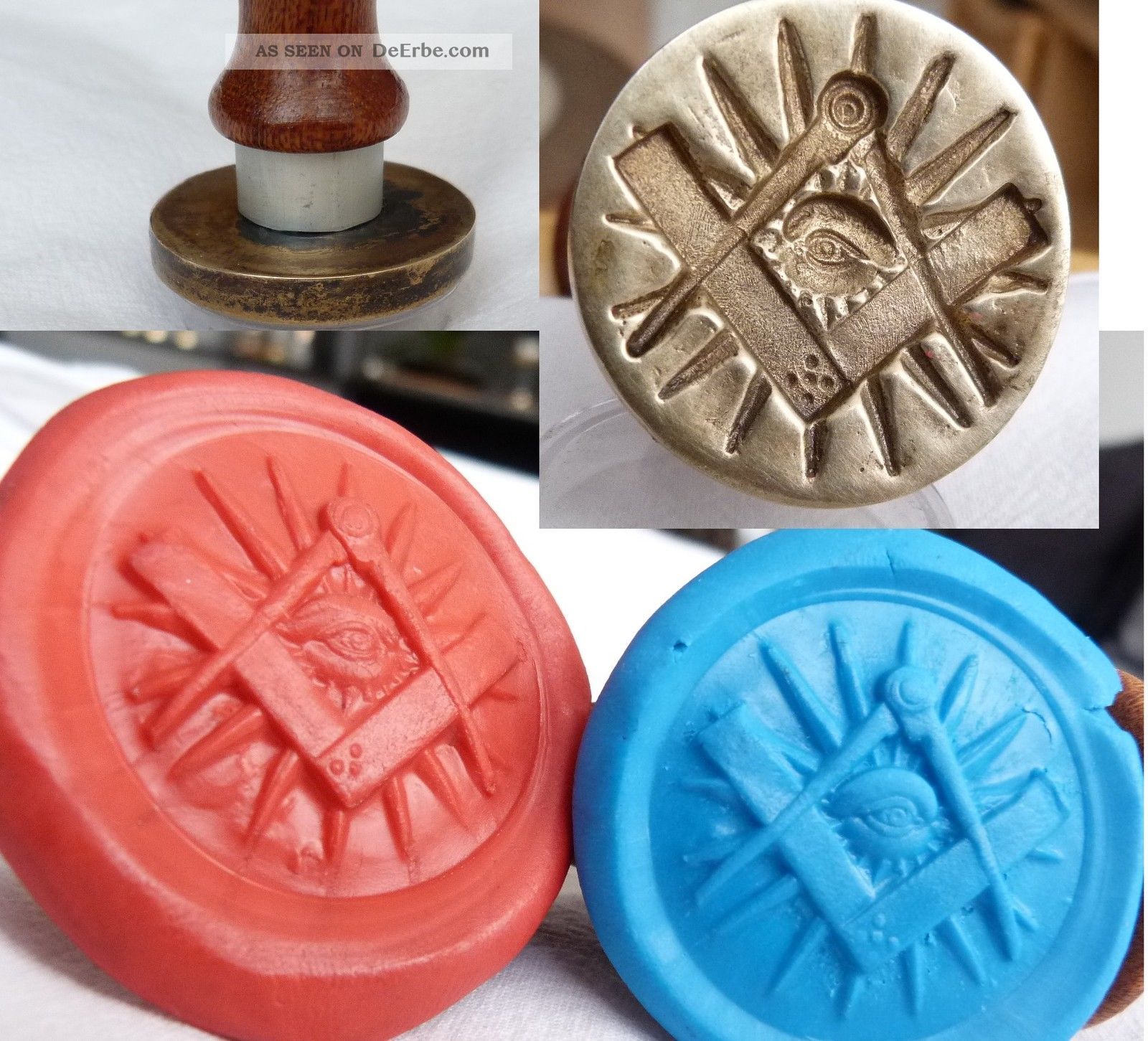 Wappen Petschaft Tempelritter Mason Freimaurer Wax Seal Alte Berufe Bild