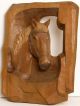 Holzpferd Holzrelief Haflinger Pferdeskulptur Südtirol Geschnitzt - Top - 1950-1999 Bild 2
