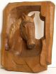 Holzpferd Holzrelief Haflinger Pferdeskulptur Südtirol Geschnitzt - Top - 1950-1999 Bild 3