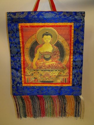 Buddha Thangka Wandbehang 33 X 29 Cm Bild