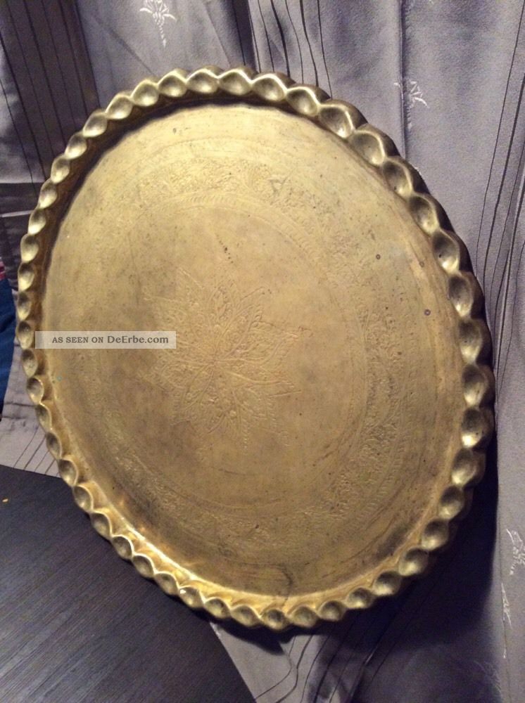 Riesengrosse Orientalische Messing Platte Marokko Tee