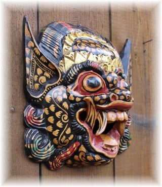Wunderschöne Wand - Maske Aus Bali ==barong 30cm== Deko Geschenk Handmade Bild