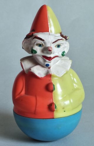 Mini Rolly Toys Western Germany Stehauf - Männchen Clown 50er Jahre Selten Bild