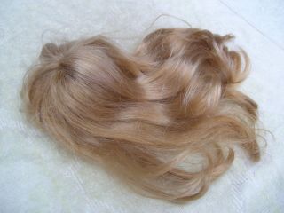 Alte Puppenteile Goldblonde Lang Haar Perücke Vintage Doll Hair Wig 40 Cm Girl Bild