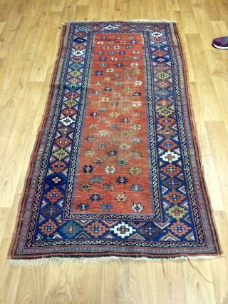 Antike Kazak Teppich,  Old Rug Antique Kasak Carpet Kaukasien Bild