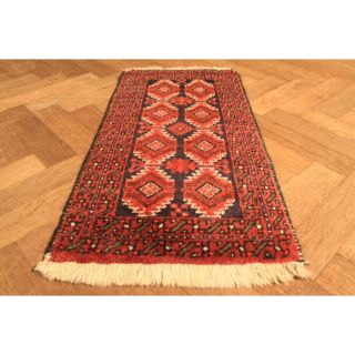 Alter Handgeknüpfter Orient Sammler Teppich Belutsch Art Deco Old Carpet Tappeto Bild