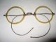 Antike Brille Mit Rund Gläsern Vergoldet.  Ca 1920 Vorzüglich Erhalten. Optiker Bild 1