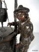 Alte Bronze Skulptur Von A.  Duche´jugendstil Mann Am Brunnen Edel & Wertvoll Bronze Bild 1