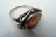 Angebot Zu Weihnachten : Rockabilly 835 Silber Bernstein Ring Amber Im Etui Ringe Bild 2