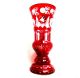 Antike Rubin Kristall Glas Vase BÖhmen 1900 - 1930er Jahren.  Handarbeit. Sammlerglas Bild 3
