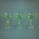 3 Kleine Alte Miniatur Glas - Römer Jugendstil Grün Schnaps - Gläser Antik Glass Sammlerglas Bild 1