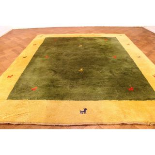 Schöner Dekorativer Handgeknüpfter Orientteppich Gabbeh Carpet Rug 260x300cm Bild