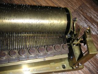 Rar Walzen Spielwerk Um 1820 Le Coultre Swiss Cylinder Music Box Sectional Comb Bild