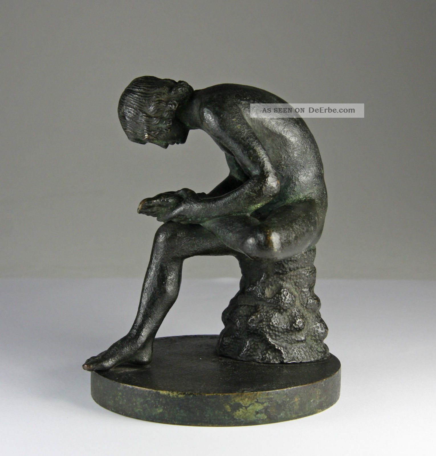 Dornauszieher Fonderia Sommer Napoli Um 1880 Italien Skulptur Figur Spinario Bronze Bild