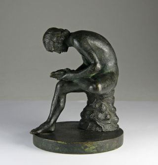 Dornauszieher Fonderia Sommer Napoli Um 1880 Italien Skulptur Figur Spinario Bild