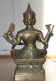 Shiva Buddha Figur Göttin Tara Kali Ushnishav Vijaya,  Messing,  Knapp 1 Kg Entstehungszeit nach 1945 Bild 2