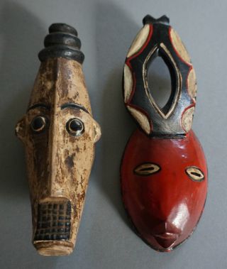 2 Passepartout Masks,  Baule,  Ivory Coast - 2 Passpartout Masken,  Elfenbeinküste Bild