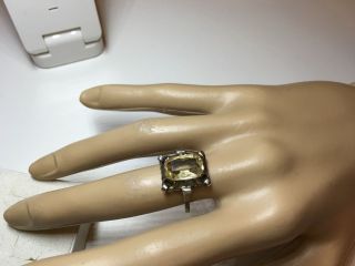 Alter 800 - Er Silber Ring Mit Zitrin,  Ringgröße 58 Bild