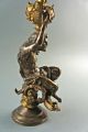 Imposante Bronzefigur: Der Teufel Mit Pferdefuß,  Als Kerzenständer.  H.  33,  5 Cm. Bronze Bild 5