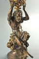 Imposante Bronzefigur: Der Teufel Mit Pferdefuß,  Als Kerzenständer.  H.  33,  5 Cm. Bronze Bild 6
