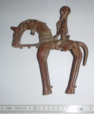 L´art Africain Reiterstatue Dogon L Alt Brass Bronze Gelbguss Mali Afrika Bild