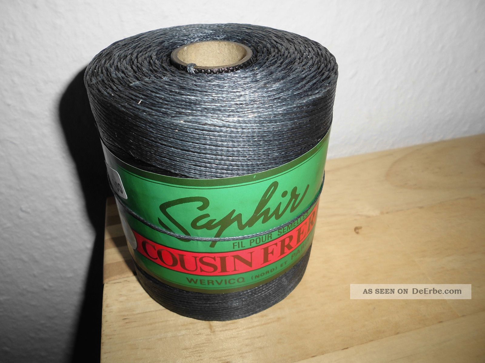 Gewachster Faden 100 Polyester - Sattlergarn Für Leder - Stahlblau - Min.  600m - Alte Berufe Bild