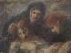 Antikes Ölgemälde Jesu Grab Niederlegung Jesu Tot Sign.  Pfaff Originale der Zeit Bild 1