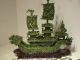 Drachenschiff - Grüne Jade - China 20.  Jh.  - Asiatika - Budha - Drache Entstehungszeit nach 1945 Bild 1