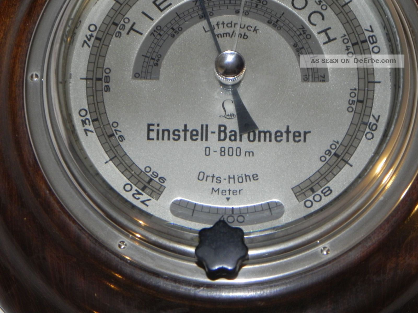 Barometer - Lufft Einstellbarometer - Selten Wettergeräte Bild