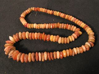 Strang Antike Steinperlen Sahara Antique Rare Stone Disque Beads Afrozip Bild